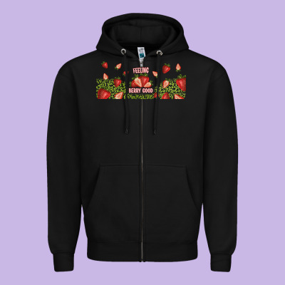 Feeling Berry Good Zipper Hoodie Designed By Tumblerdesignbyshophia