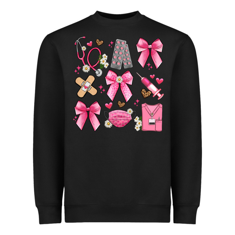 Coquette Bow Nurse Heavyweight Sweatshirt by Artiststas | Teevron