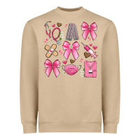 Mushroom coquette bow nurse Heavyweight Sweatshirt - Artiststas