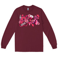Burgundy pca breast cancer patient care assistant Long Sleeve Tee - LillyAllenDesigns