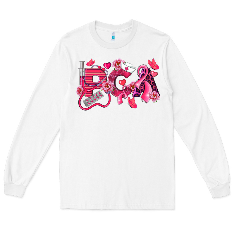 Pca Breast Cancer Patient Care Assistant Long Sleeve Tee by LillyAllenDesigns | Teevron