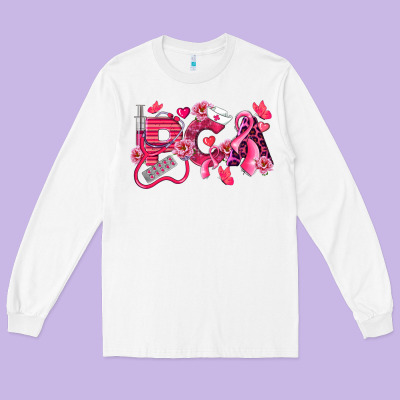 Pca Breast Cancer Patient Care Assistant Long Sleeve Tee Designed By Lillyallendesigns