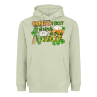 Matcha Safety first drink with a Nurse St. Patrick's Day Heavyweight Hoodie - CowGirlArtShop