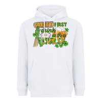 White Safety first drink with a Nurse St. Patrick's Day Heavyweight Hoodie - CowGirlArtShop