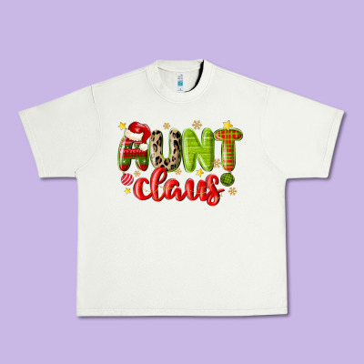 Aunt Claus Urban Heavy Tee Designed By Maliassmallbusiness