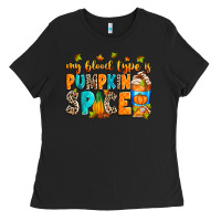 Black My blood type is pumpkin spice Ladies Tee - RanaPortraitStore