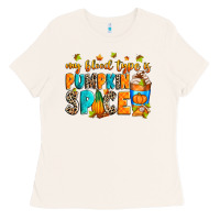 Bone My blood type is pumpkin spice Ladies Tee - RanaPortraitStore