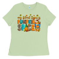 Matcha My blood type is pumpkin spice Ladies Tee - RanaPortraitStore