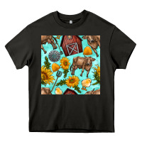 Asphalt farm seamless pattern Heavy Core Tee - BundleAndBundleShop