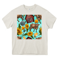 Cream farm seamless pattern Heavy Core Tee - BundleAndBundleShop