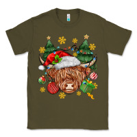 Christmas Highland Cow Classic Tee | Teevron