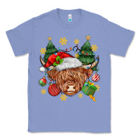 Colony Blue Christmas highland cow Classic Tee - MaliasSmallBusiness