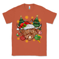 Copper Christmas highland cow Classic Tee - MaliasSmallBusiness