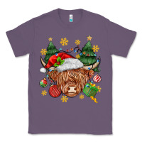 Lavender Christmas highland cow Classic Tee - MaliasSmallBusiness