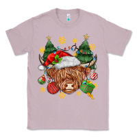 Lilac Christmas highland cow Classic Tee - MaliasSmallBusiness