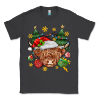 Smoke Christmas highland cow Classic Tee - MaliasSmallBusiness