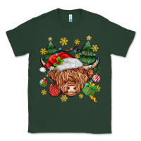 Sports Green Christmas highland cow Classic Tee - MaliasSmallBusiness