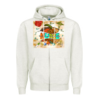 Oatmeal Heather fall nurse pumpkin Zipper Hoodie - TumblerDesignByShophia