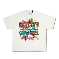 Pistachio boots and bling it's a cowgirl thing Urban Heavy Tee - MaliasSmallBusiness