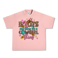 Salmon boots and bling it's a cowgirl thing Urban Heavy Tee - MaliasSmallBusiness