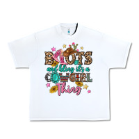 White boots and bling it's a cowgirl thing Urban Heavy Tee - MaliasSmallBusiness