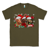 Army Green christmas horses Classic Tee - MaliasSmallBusiness