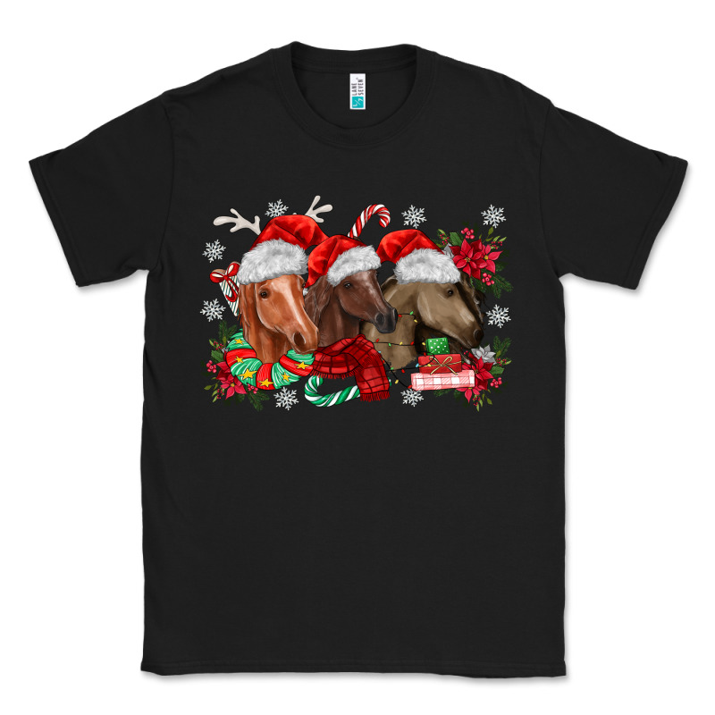 Christmas Horses Classic Tee by MaliasSmallBusiness | Teevron