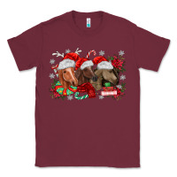Burgundy christmas horses Classic Tee - MaliasSmallBusiness