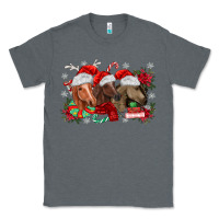 Charcoal Heather christmas horses Classic Tee - MaliasSmallBusiness