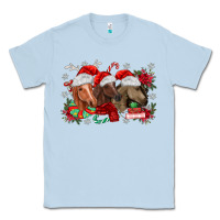 Dusty Blue christmas horses Classic Tee - MaliasSmallBusiness