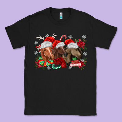 Christmas Horses Classic Tee Designed By Maliassmallbusiness