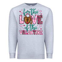 Heather Grey for the love of the valentine Premium Sweatshirt - OliviaCreatesArt
