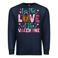 Navy for the love of the valentine Premium Sweatshirt - OliviaCreatesArt