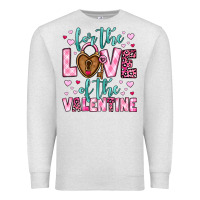 Oatmeal Heather for the love of the valentine Premium Sweatshirt - OliviaCreatesArt