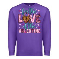 Purple for the love of the valentine Premium Sweatshirt - OliviaCreatesArt