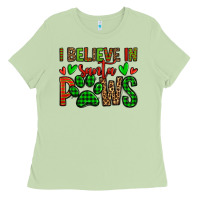 Matcha i believe in santa paws christmas Ladies Tee - Jasminsmagicworld