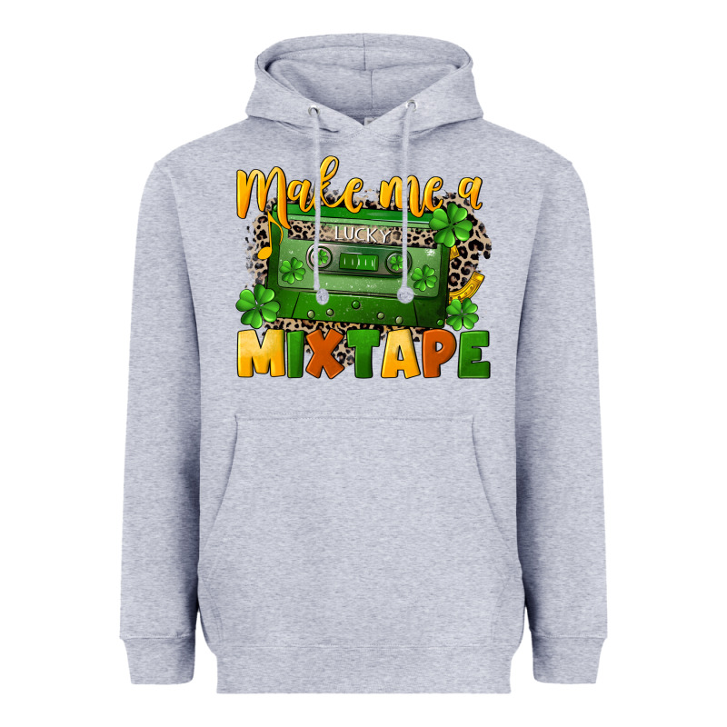 Make Me A Mixtape St. Patrick's Day Heavyweight Hoodie by CowGirlArtShop | Teevron