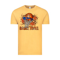 Vintage Mustard custom name basketball Vintage Tee - MaliasSmallBusiness