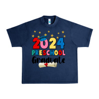 Navy 2024 preschool graduate Urban Heavy Tee - JahusDesignShop