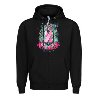 Black Refuse to sink Cancer anchor Cancer Awareness Zipper Hoodie - HowdyJamesFarm