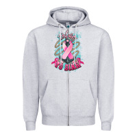 Heather Grey Refuse to sink Cancer anchor Cancer Awareness Zipper Hoodie - HowdyJamesFarm