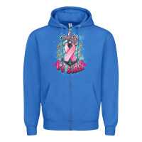 True Royal Refuse to sink Cancer anchor Cancer Awareness Zipper Hoodie - HowdyJamesFarm