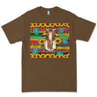 Cacao goat sunflowers gemstones serape leopard glitter Premium Tee - Artiststas