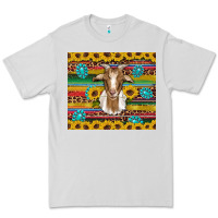 Dove Grey goat sunflowers gemstones serape leopard glitter Premium Tee - Artiststas