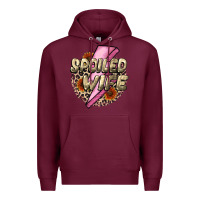 Burgundy Spoiled Wife Mother's Day Premium Hoodie - CowGirlArtShop