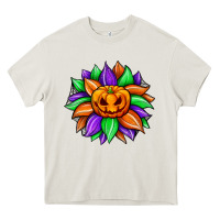 Cream sunflower halloween Heavy Core Tee - JahusDesignShop