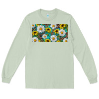 Matcha Sunflower And Daisy With Leopard Long Sleeve Tee - RanaPortraitStore