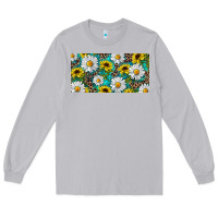Moon Dust Sunflower And Daisy With Leopard Long Sleeve Tee - RanaPortraitStore