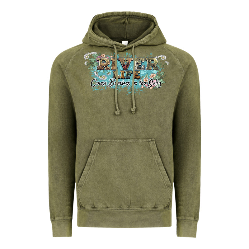 River Life Vintage Hoodie by NancyCooperArtShop | Teevron