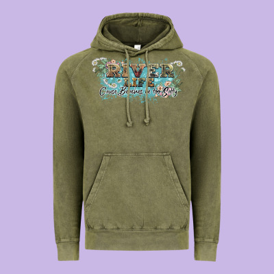 River Life Vintage Hoodie Designed By Nancycooperartshop